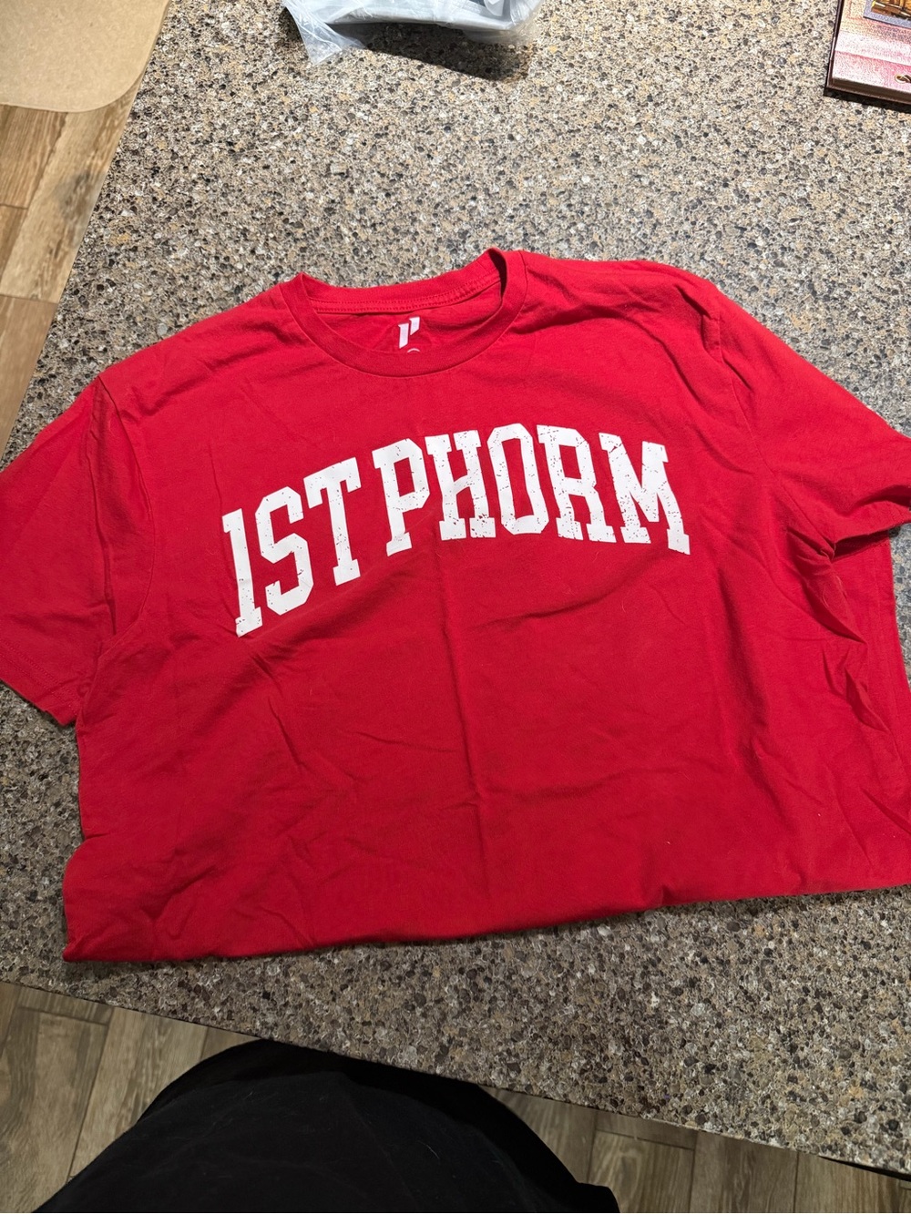1st Phorm Men's Red Short Sleeve Logo Tee